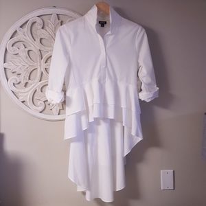 ana White Waterfall Draped Button Down NWT